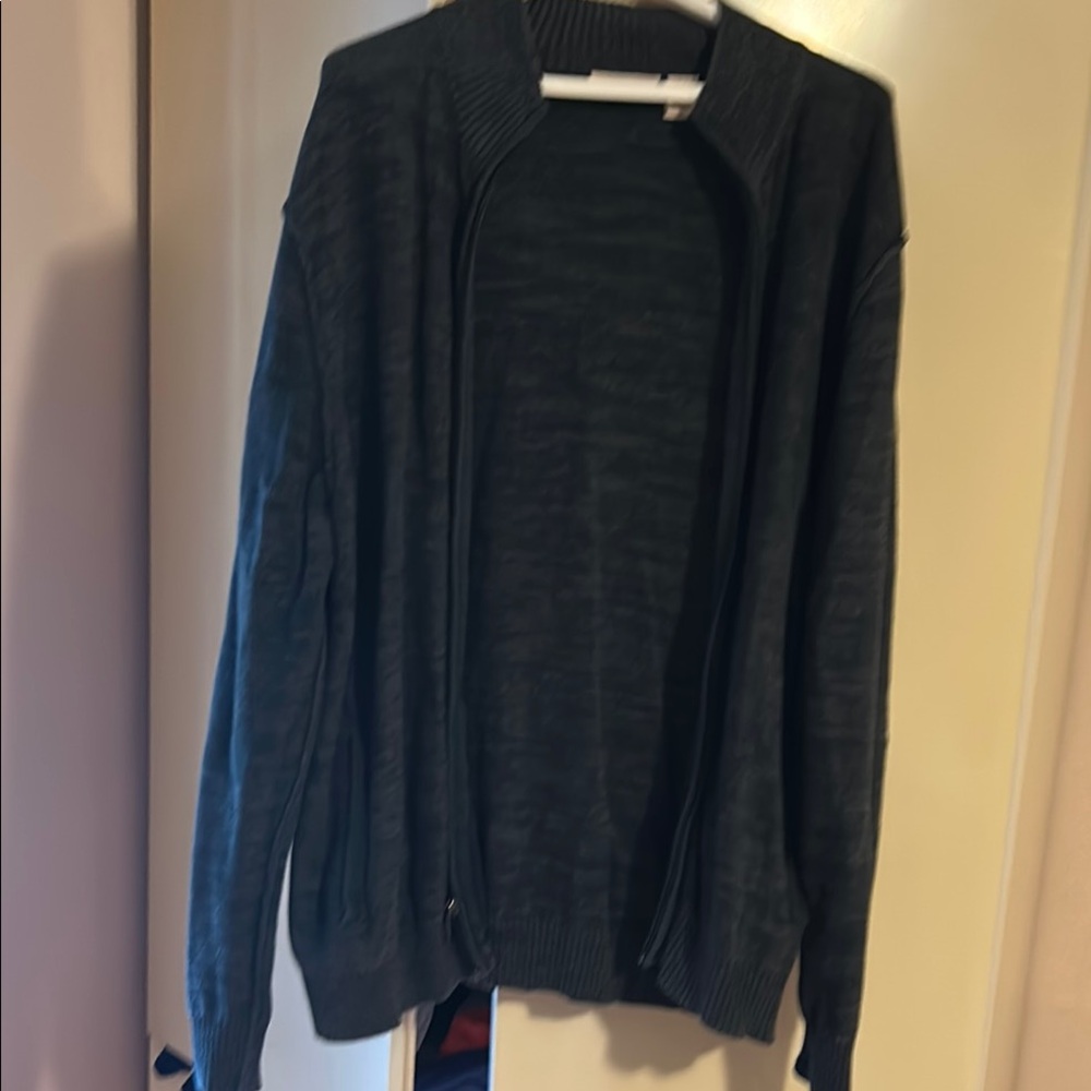 DKNY Black Zip Up Sweater for Cool Weather